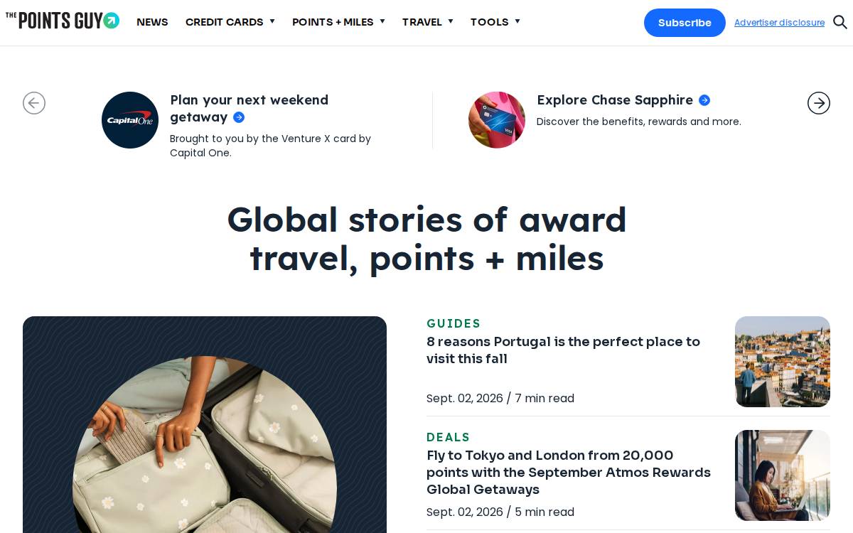 The Points Guy website preview