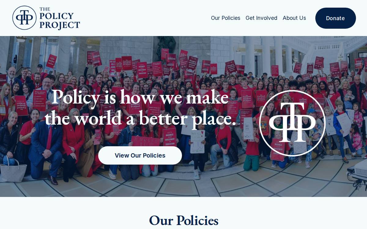 The Policy Project website preview