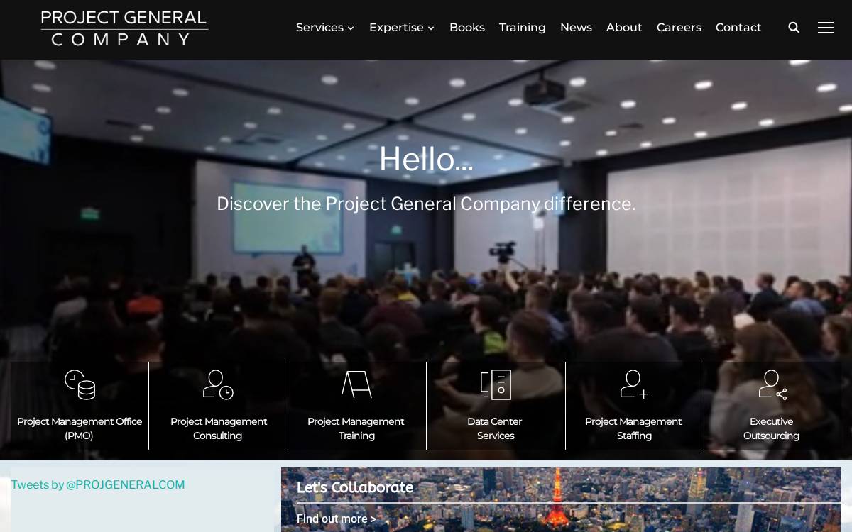 The Project General Company website preview