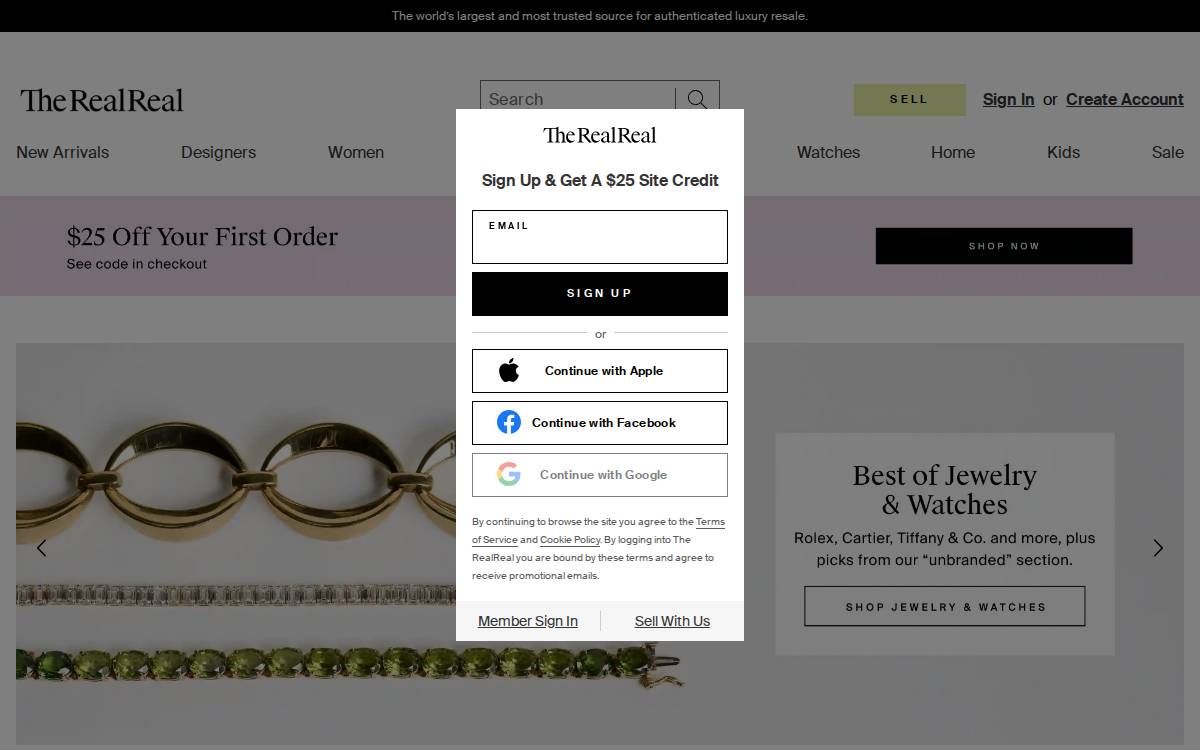 The Real Real x-tech-robotics website preview