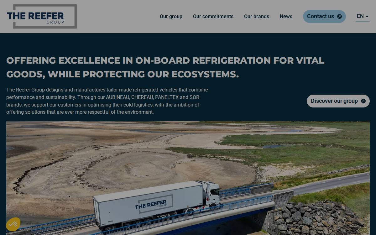 The Reefer Group website preview