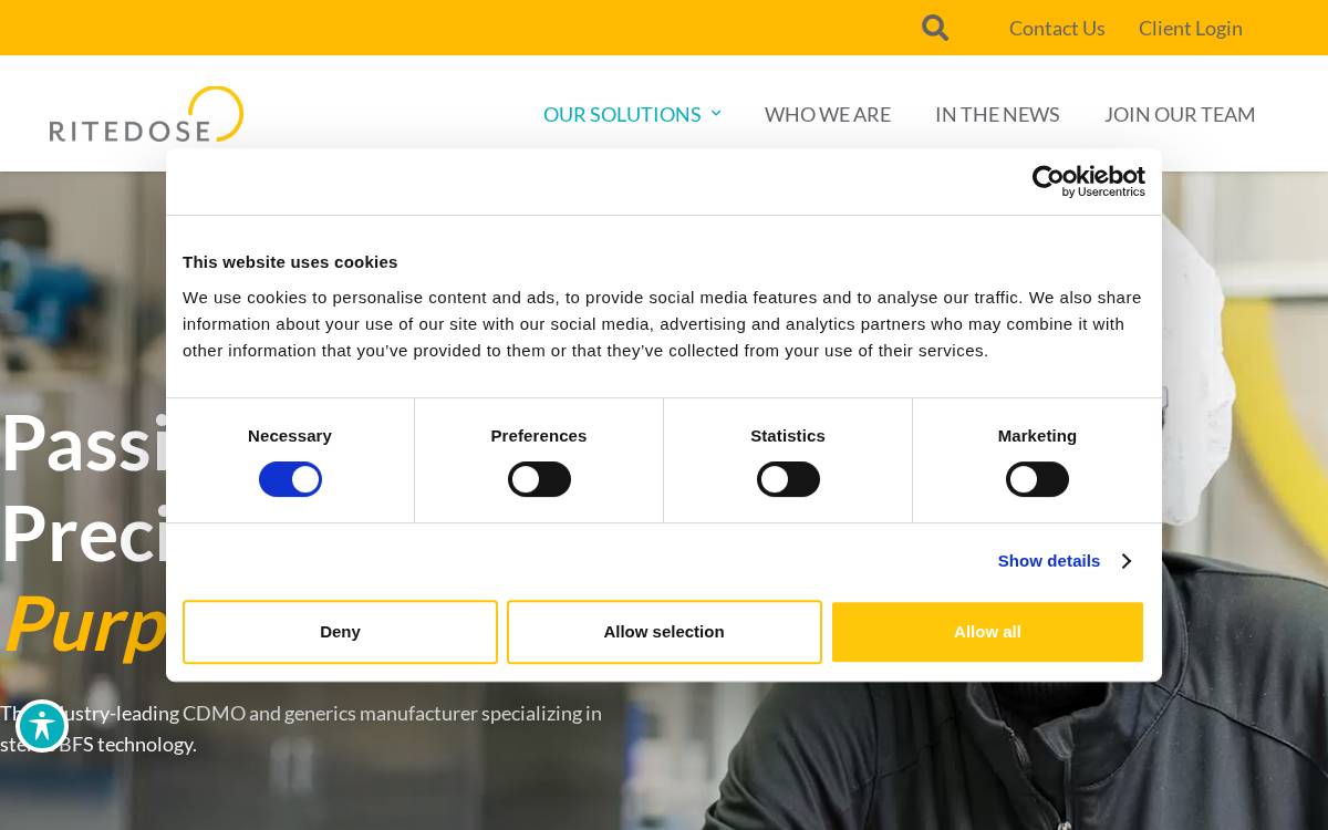 The Ritedose Corporation website preview