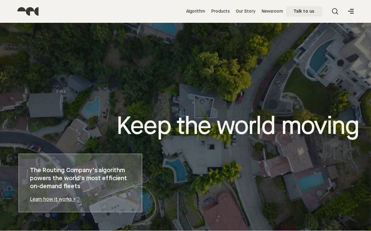 The Routing Company website preview