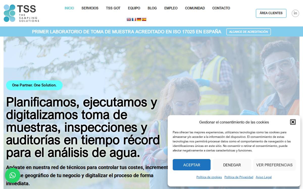 The Sampling Solutions website preview