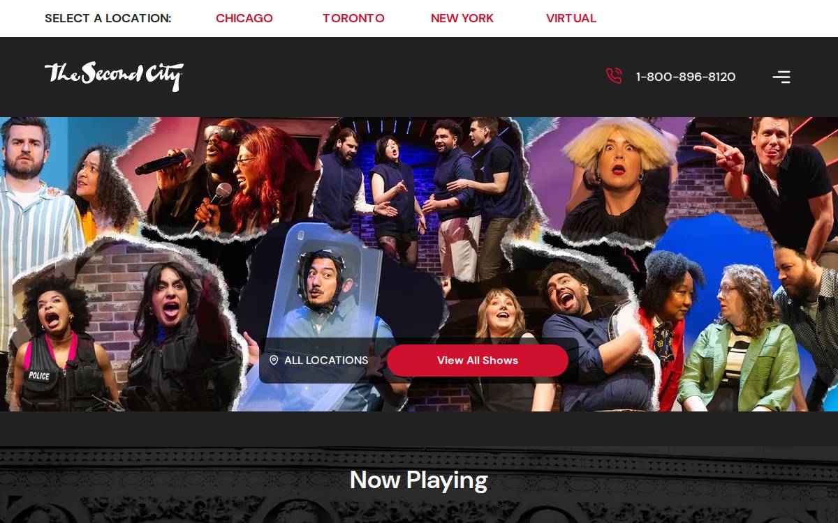 The Second City website preview