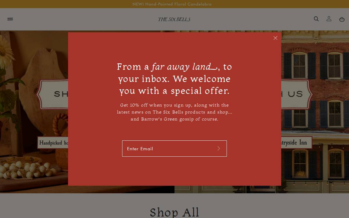 The Six Bells website preview