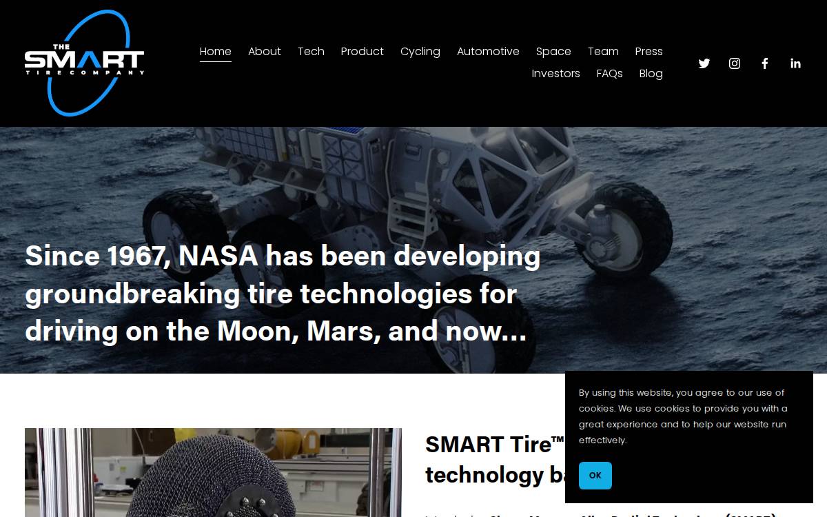 The SMART Tire Company website preview