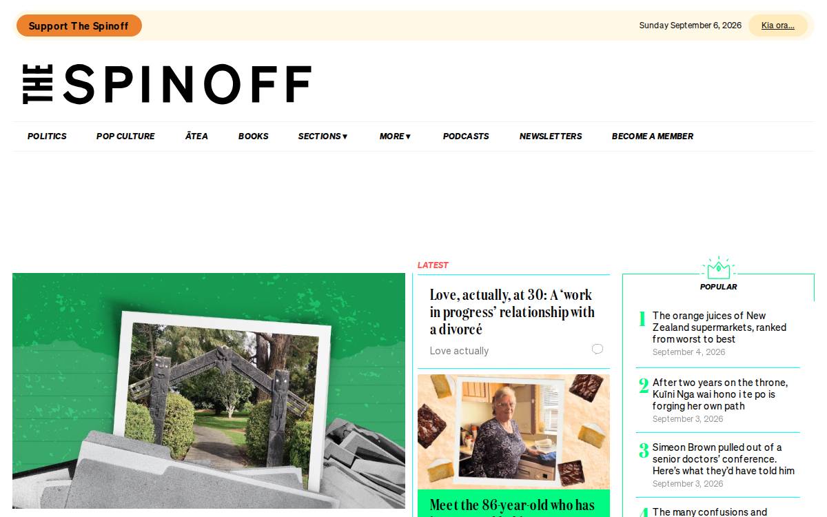 The Spinoff website preview