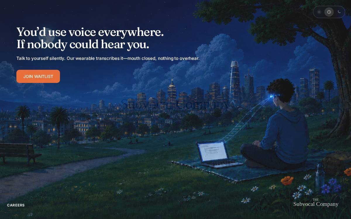 The Subvocal Company website preview
