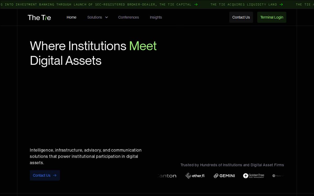 The Tie website preview