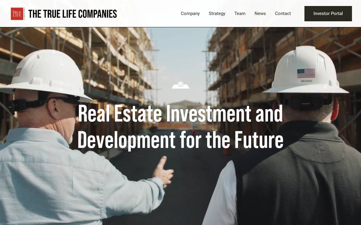 The True Life Companies website preview
