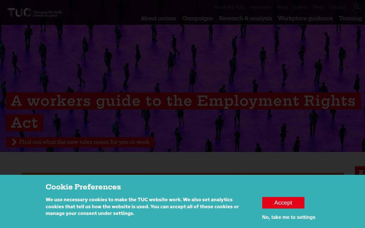 The TUC: The South West poverty report website preview