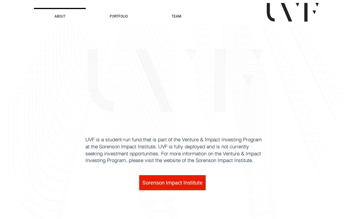 The University Venture Fund website preview