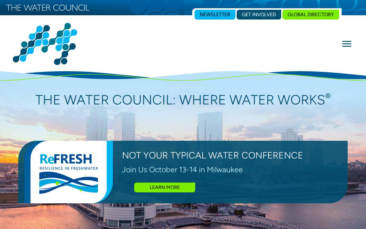 The Water Council website preview