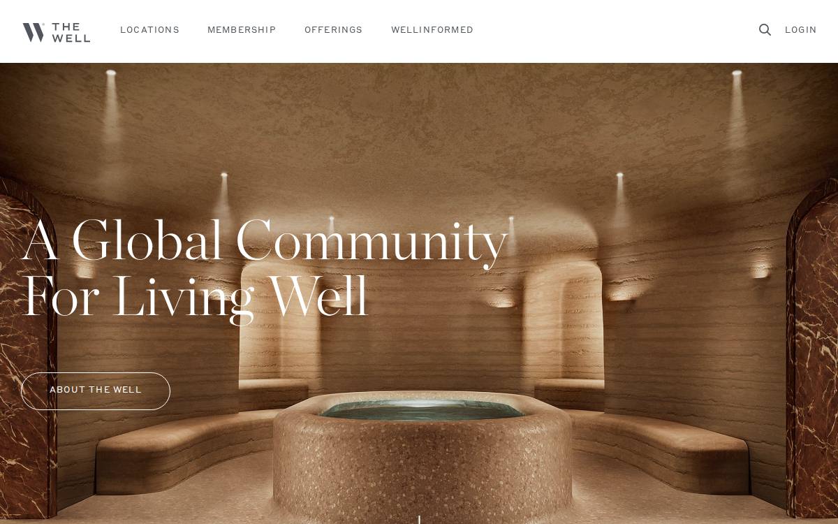 The Well website preview