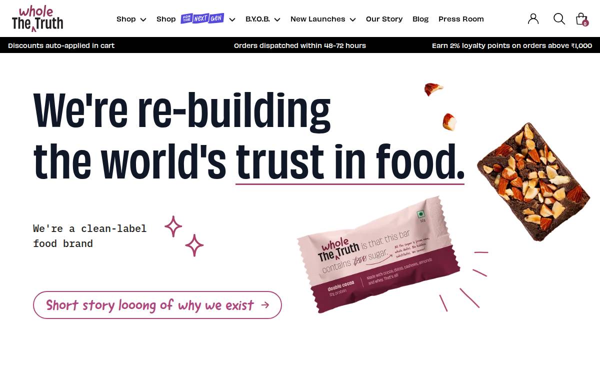 The Whole Truth website preview