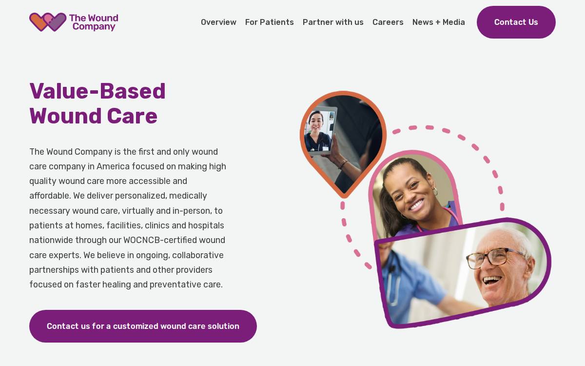The Wound Company website preview