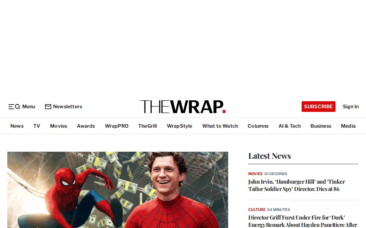 The Wrap website preview