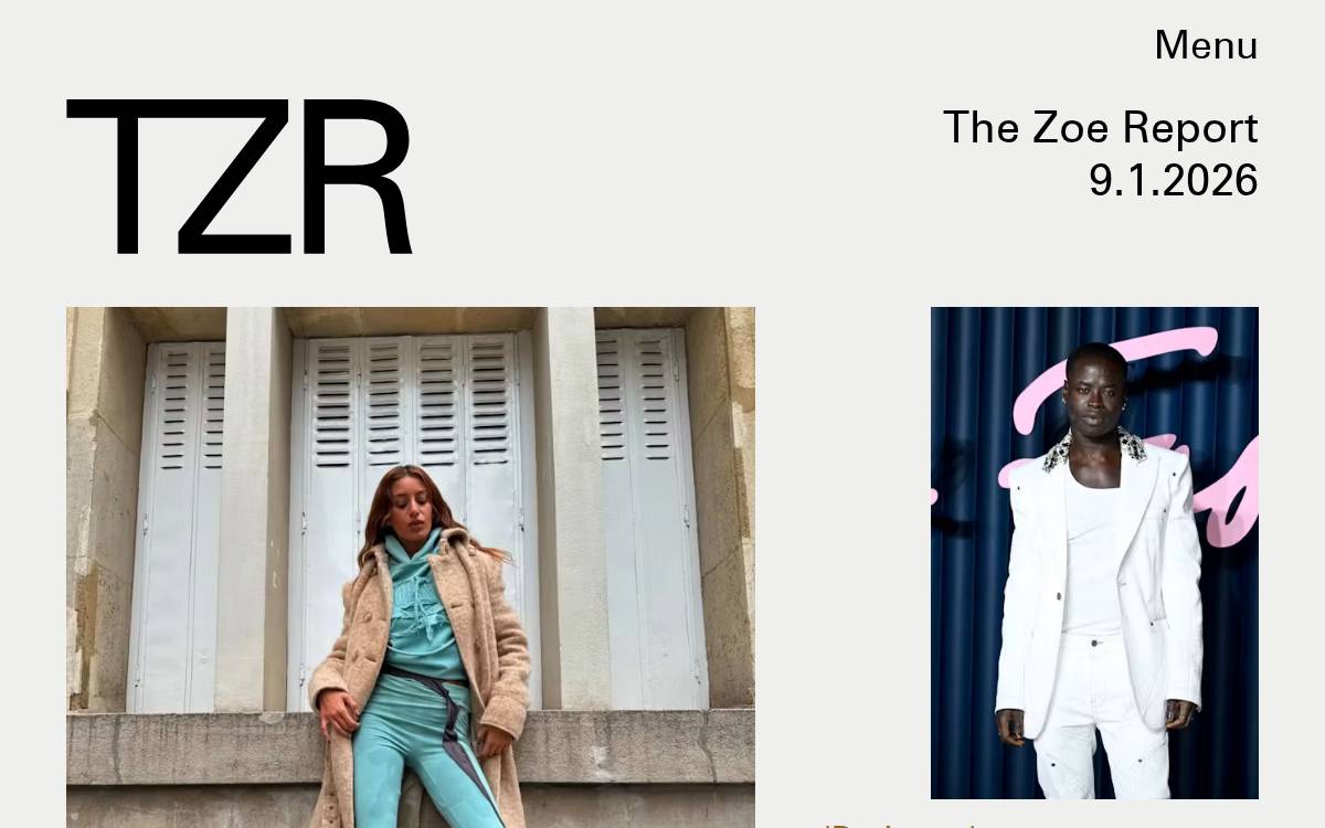 The Zoe Report website preview
