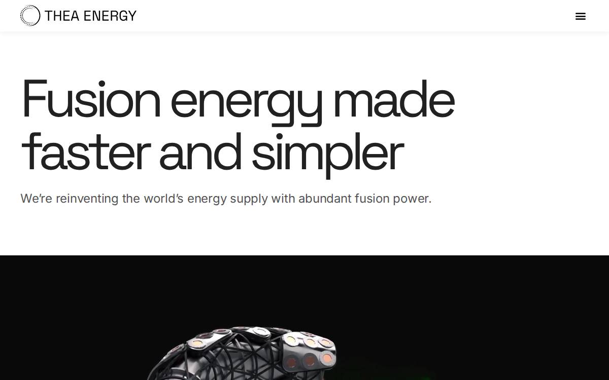 Thea Energy website preview
