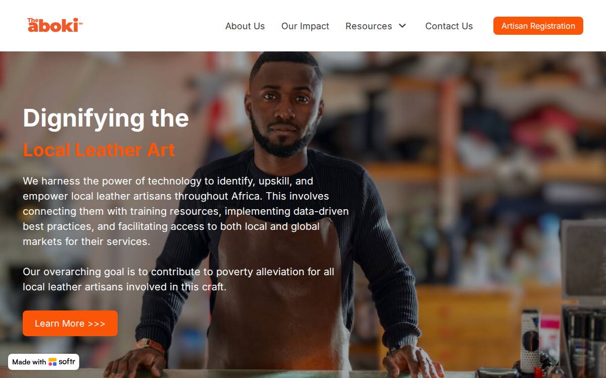 The Aboki website preview