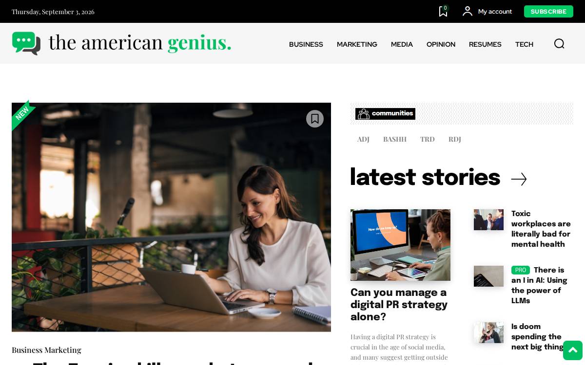 Theamericangenius website preview
