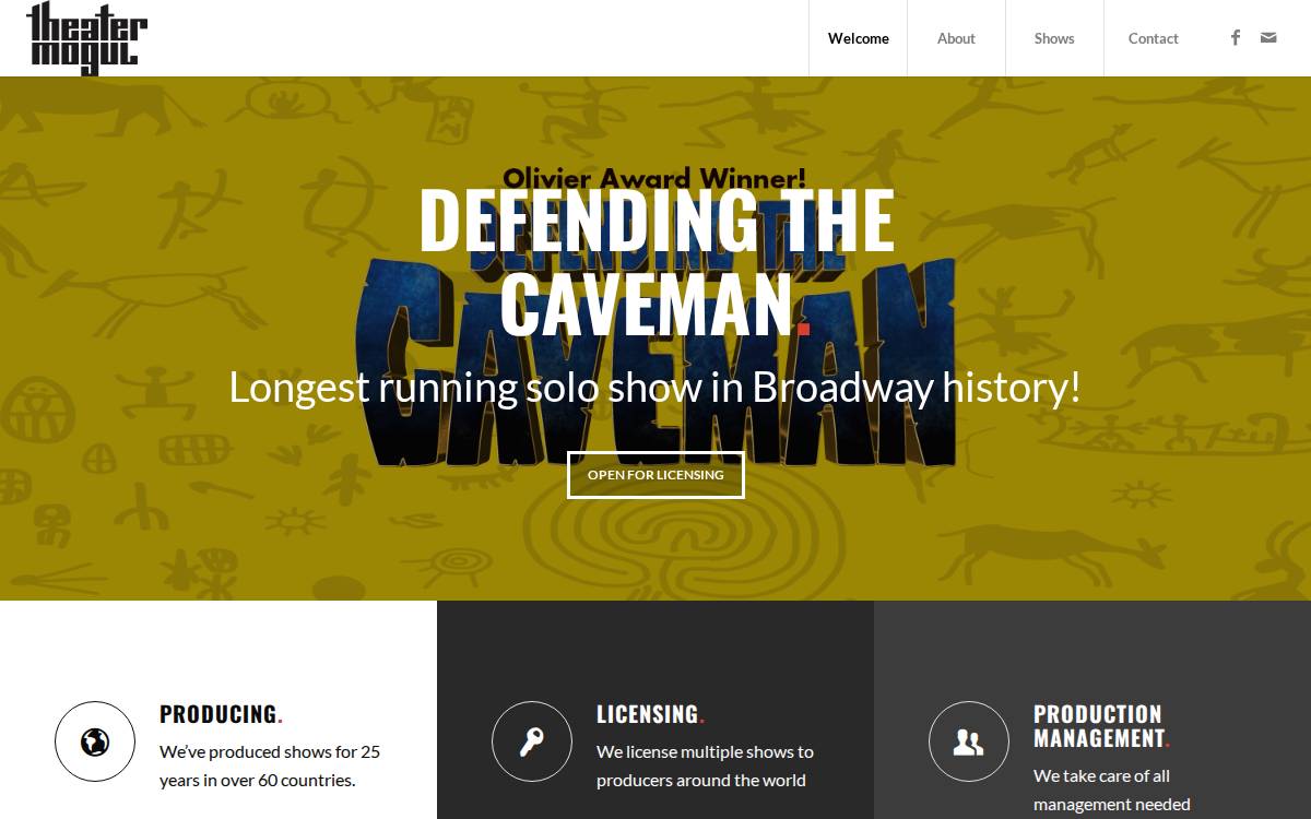 Theatermogul website preview