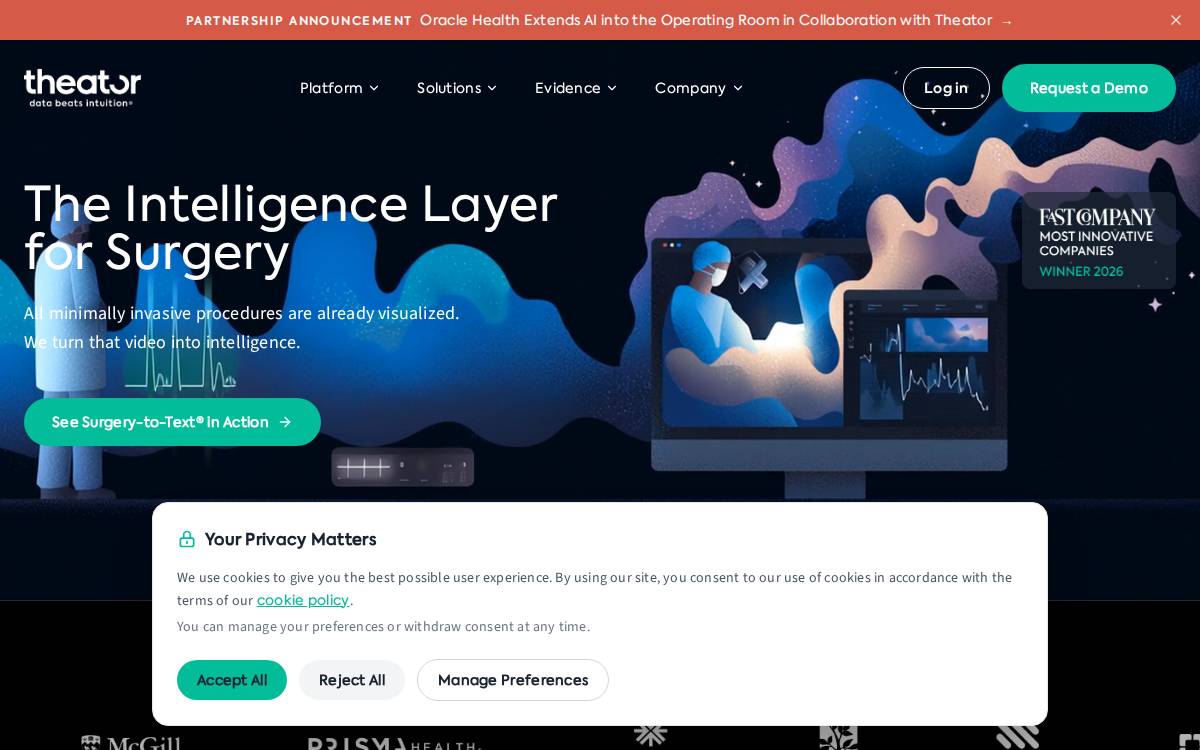 Theator website preview