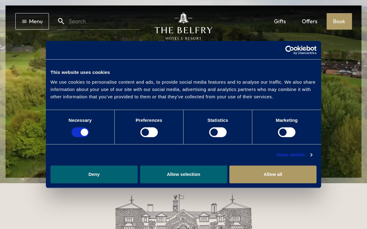 The Belfry website preview