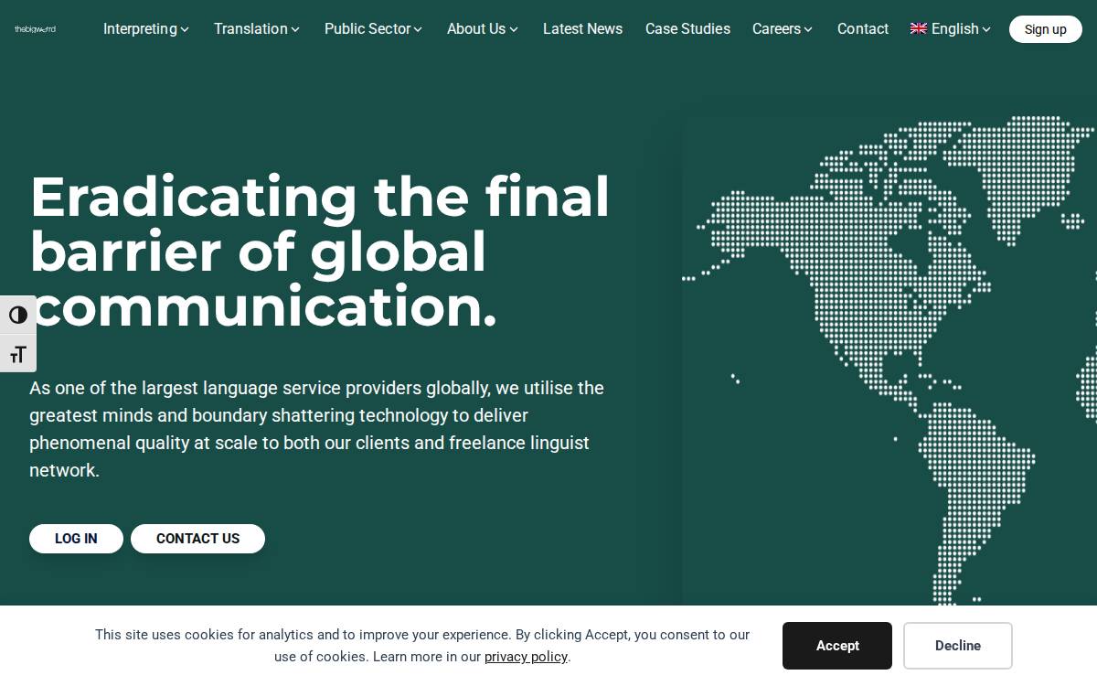 Thebigword website preview