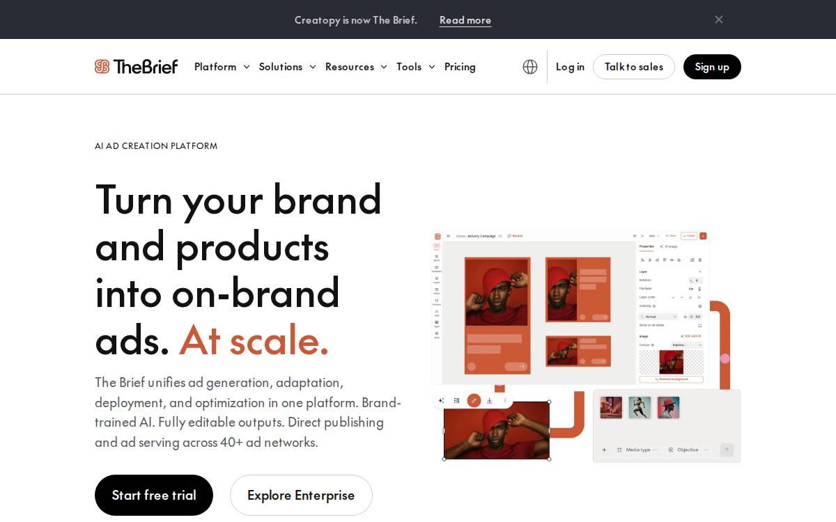 The Brief website preview