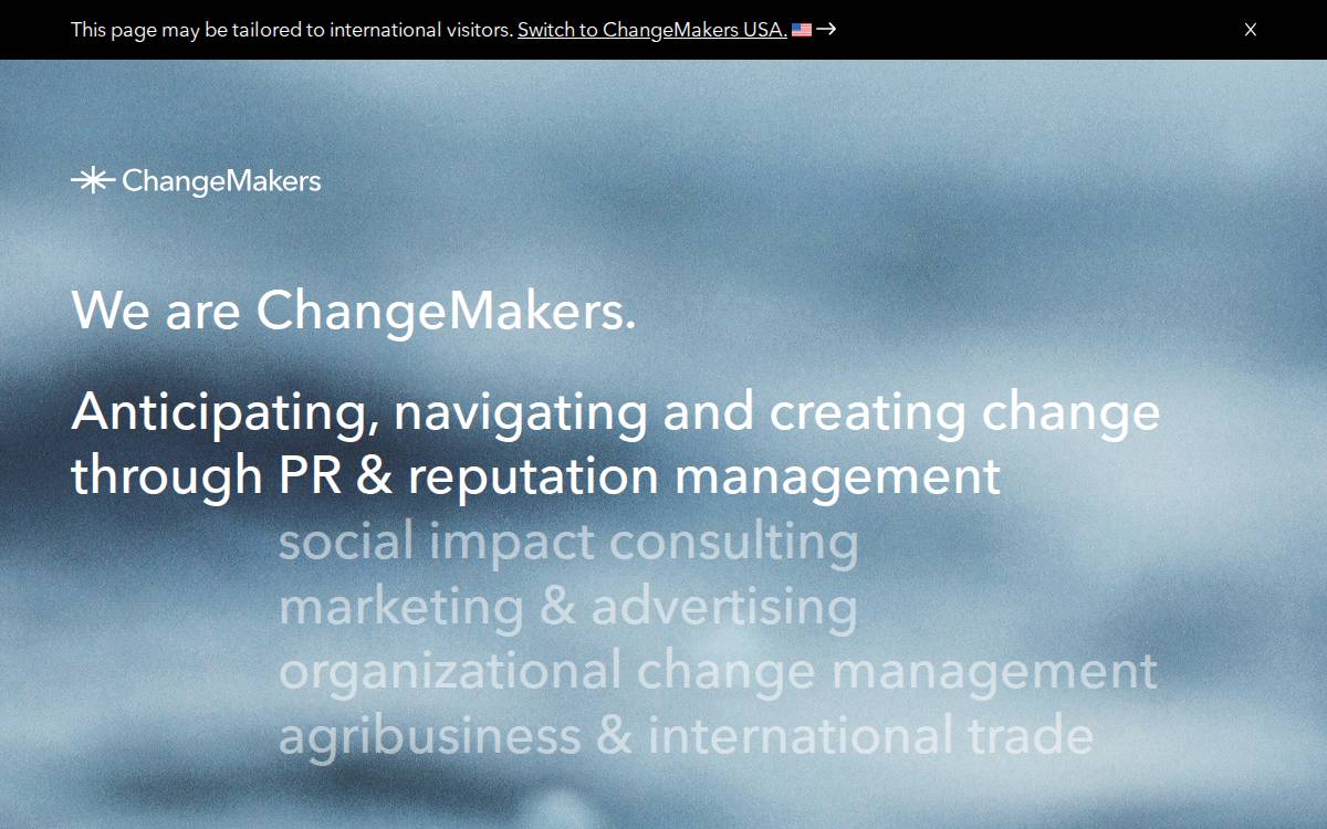 Thechangemakers website preview