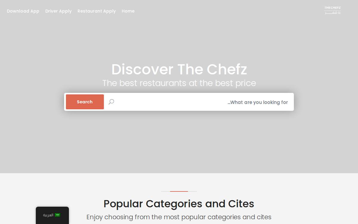 Thechefz website preview