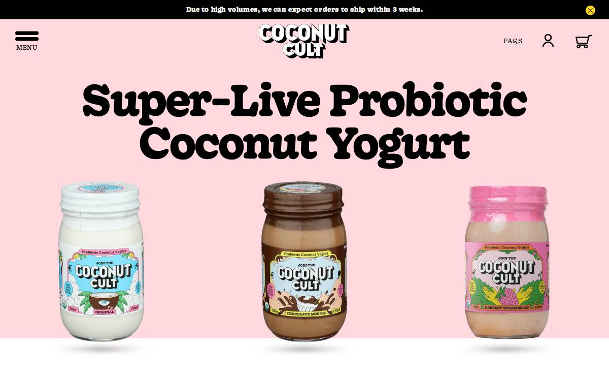 The Coconut Cult website preview