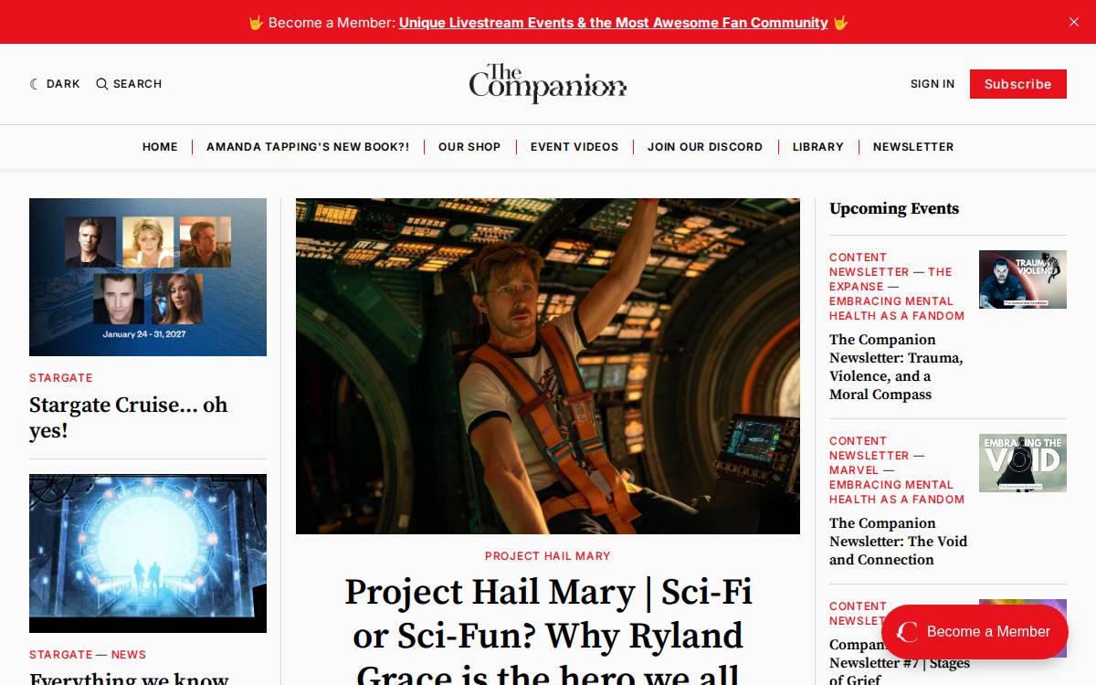 Thecompanion website preview