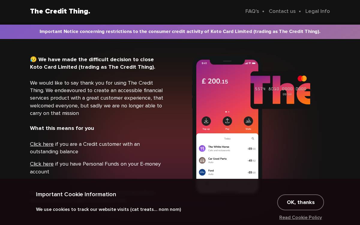 Thecreditthing website preview