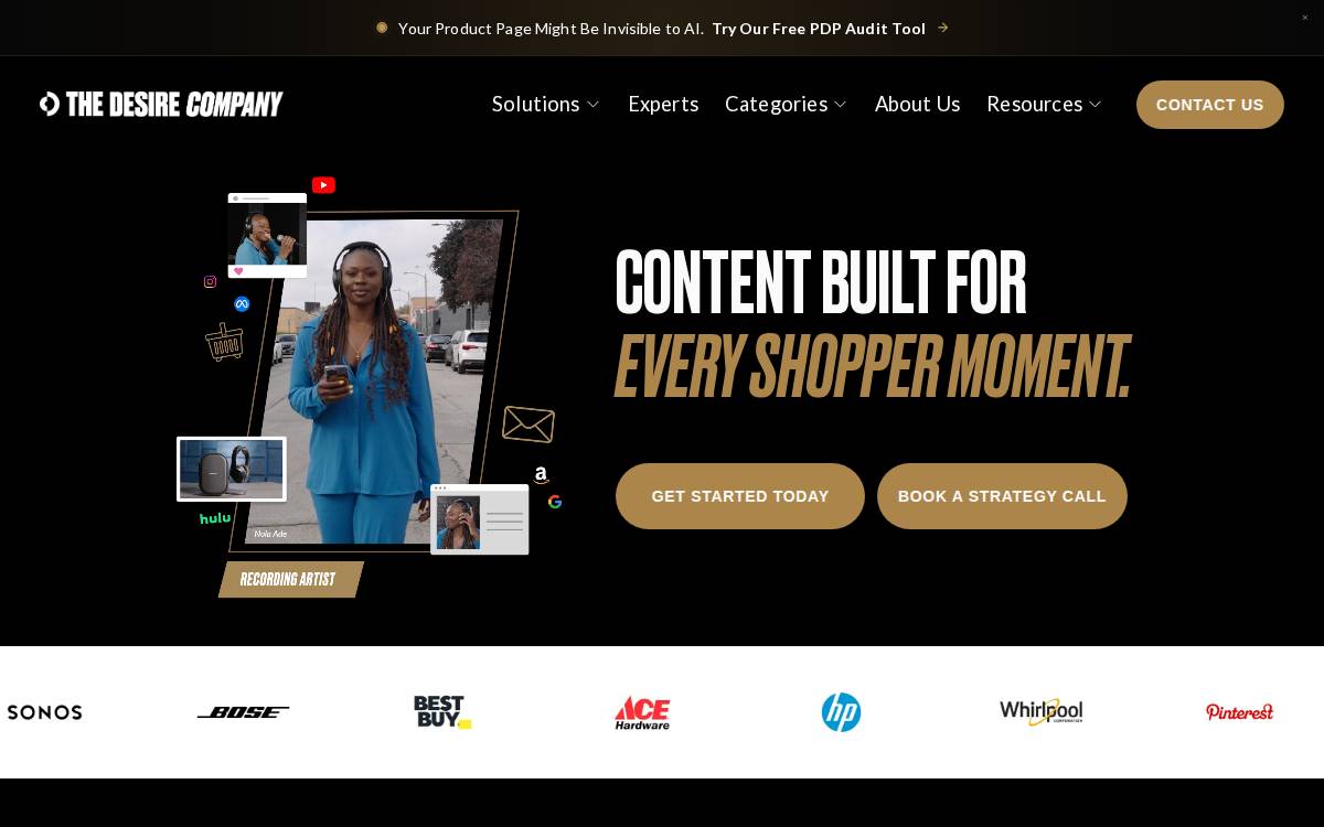 The Desire Company website preview