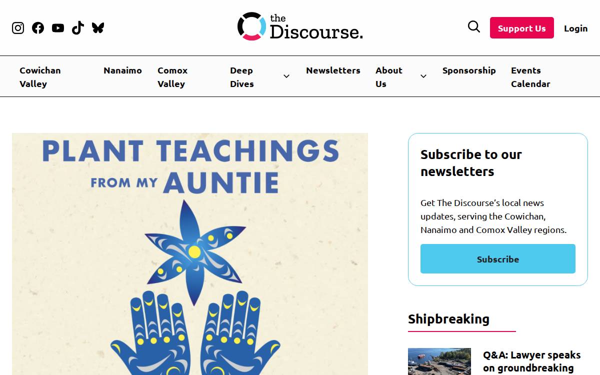 Thediscourse website preview