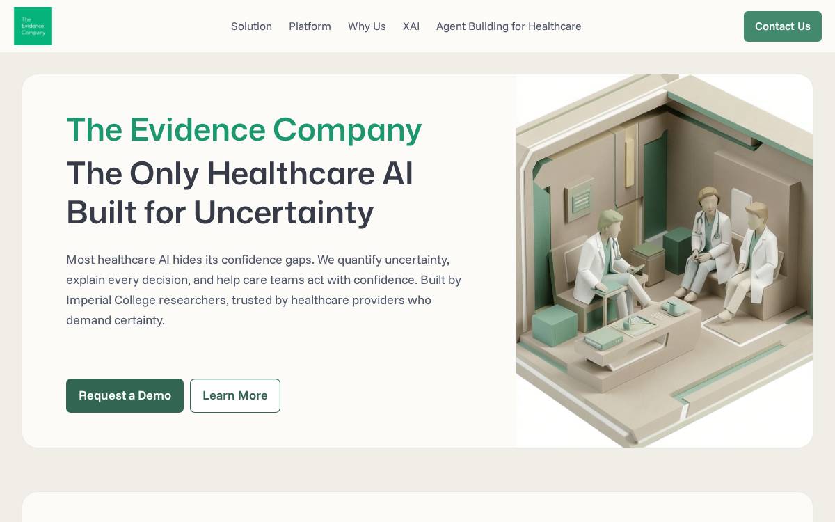 Theevidencecompany website preview