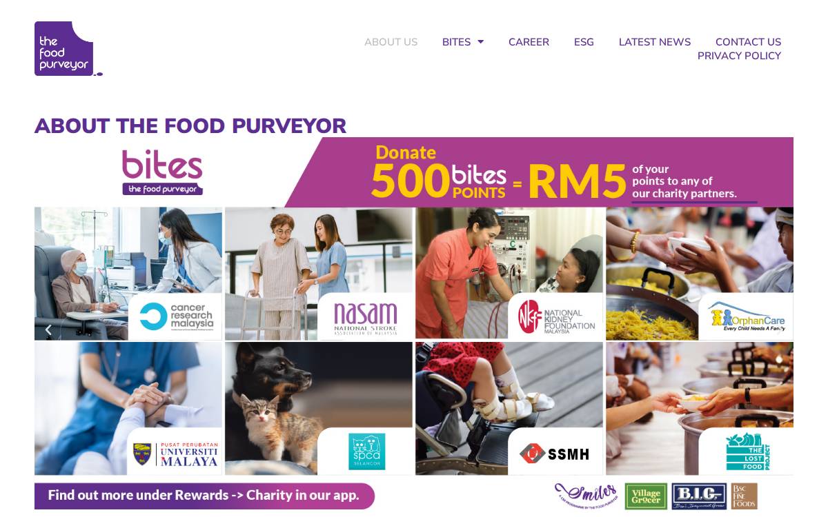 Thefoodpurveyor website preview