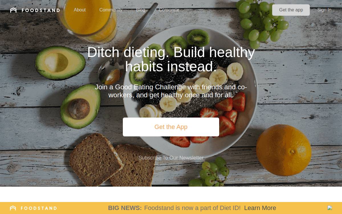 Thefoodstand website preview