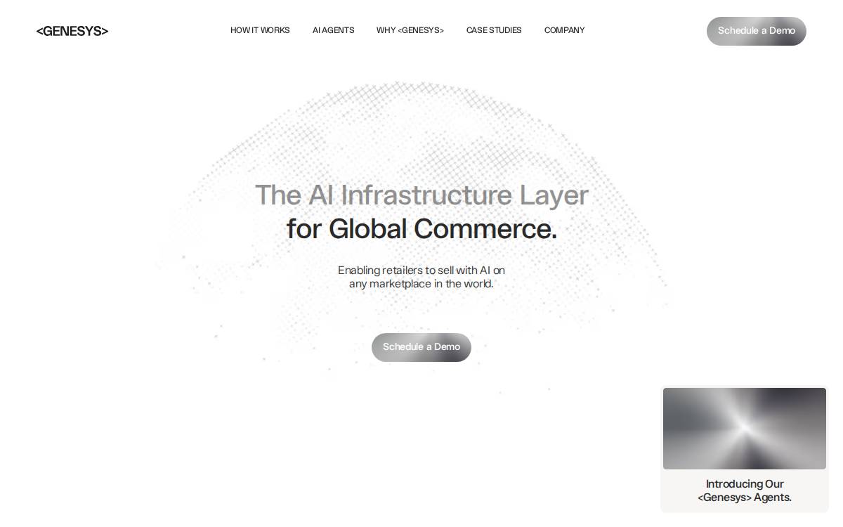 Thegenesys website preview