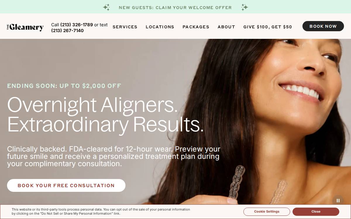 The Gleamery website preview