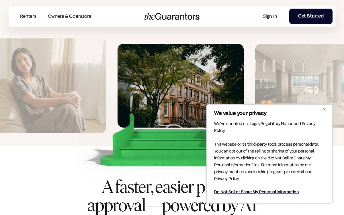 TheGuarantors (Exited) website preview