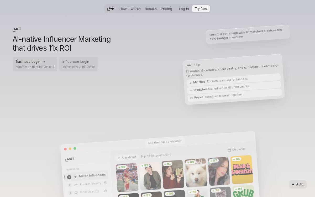 Thehaip website preview