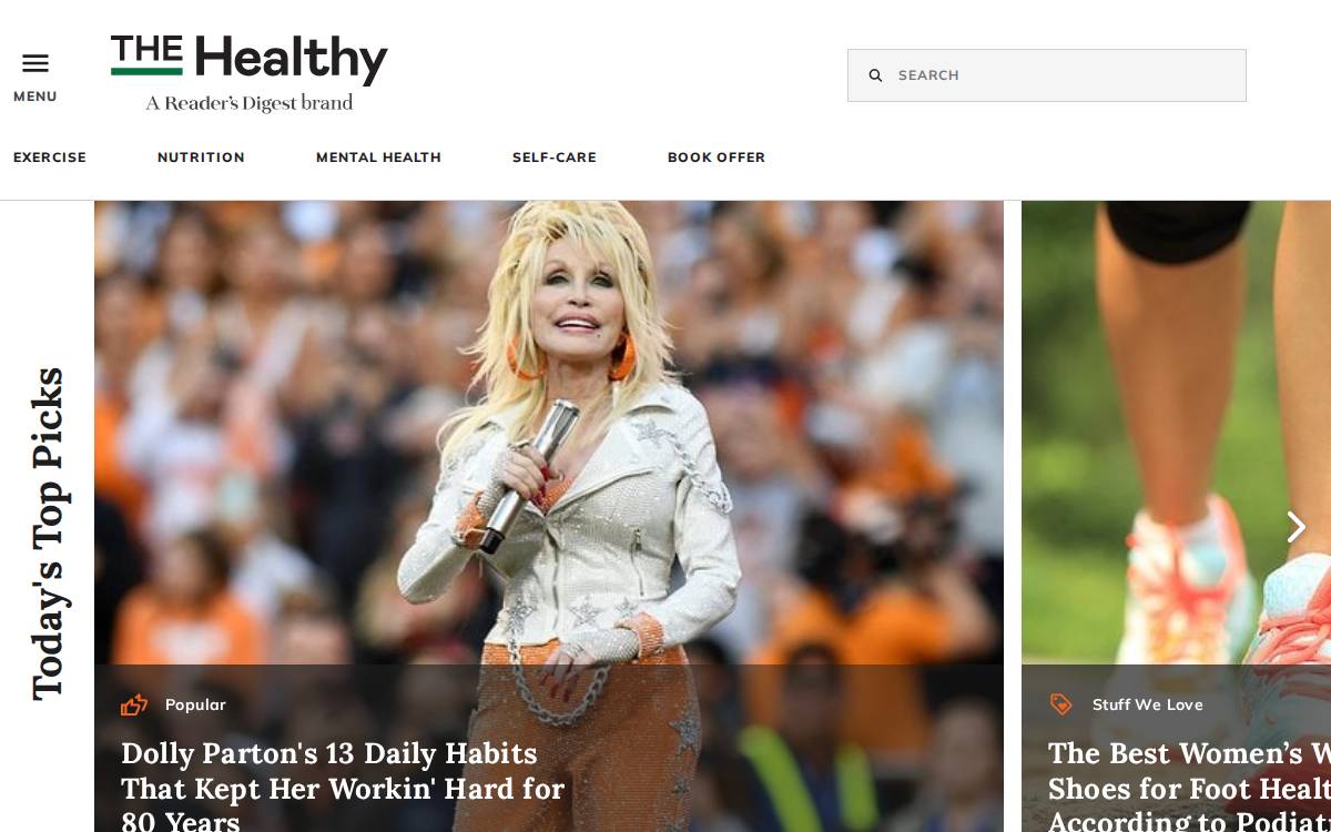 Thehealthy website preview