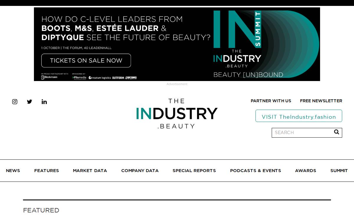 Theindustry website preview
