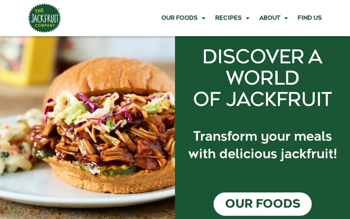 The Jackfruit Company website preview