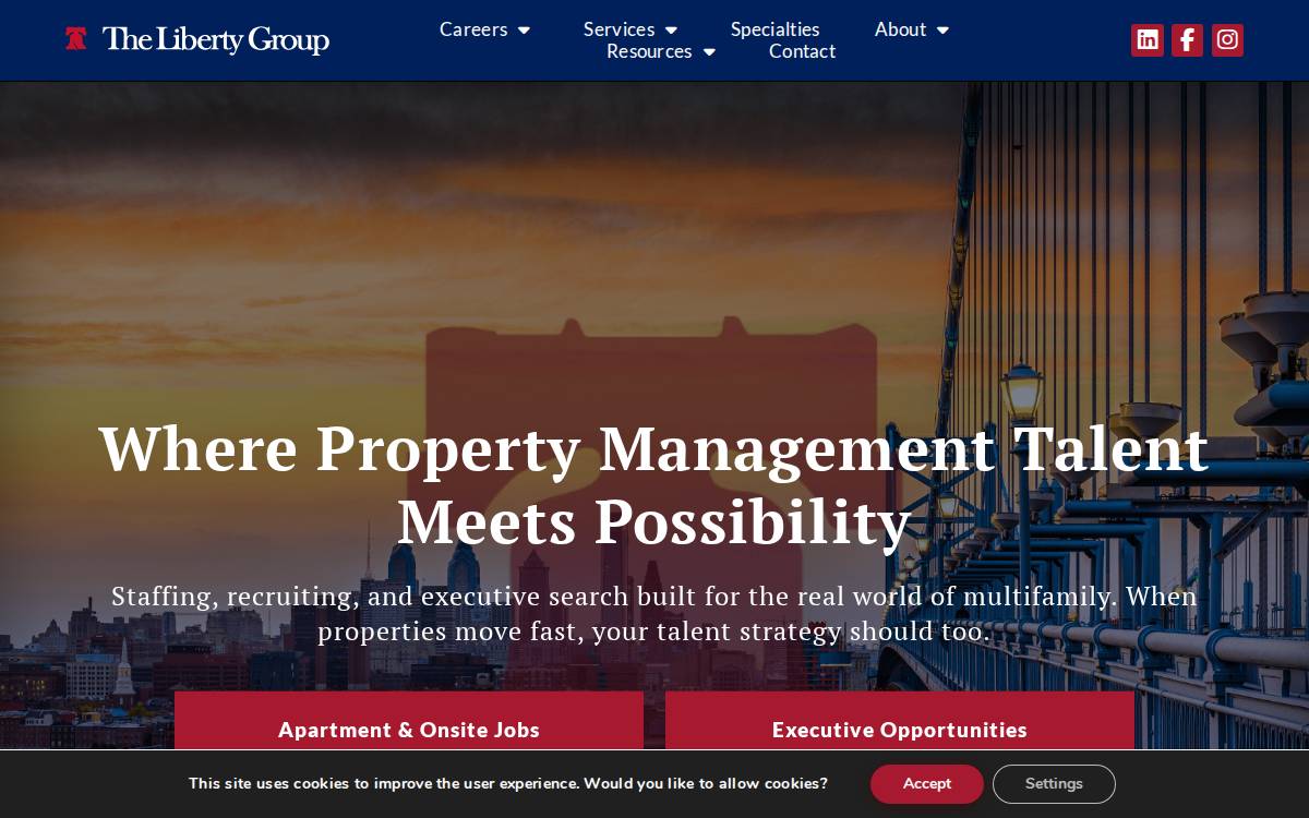 The Liberty Group website preview