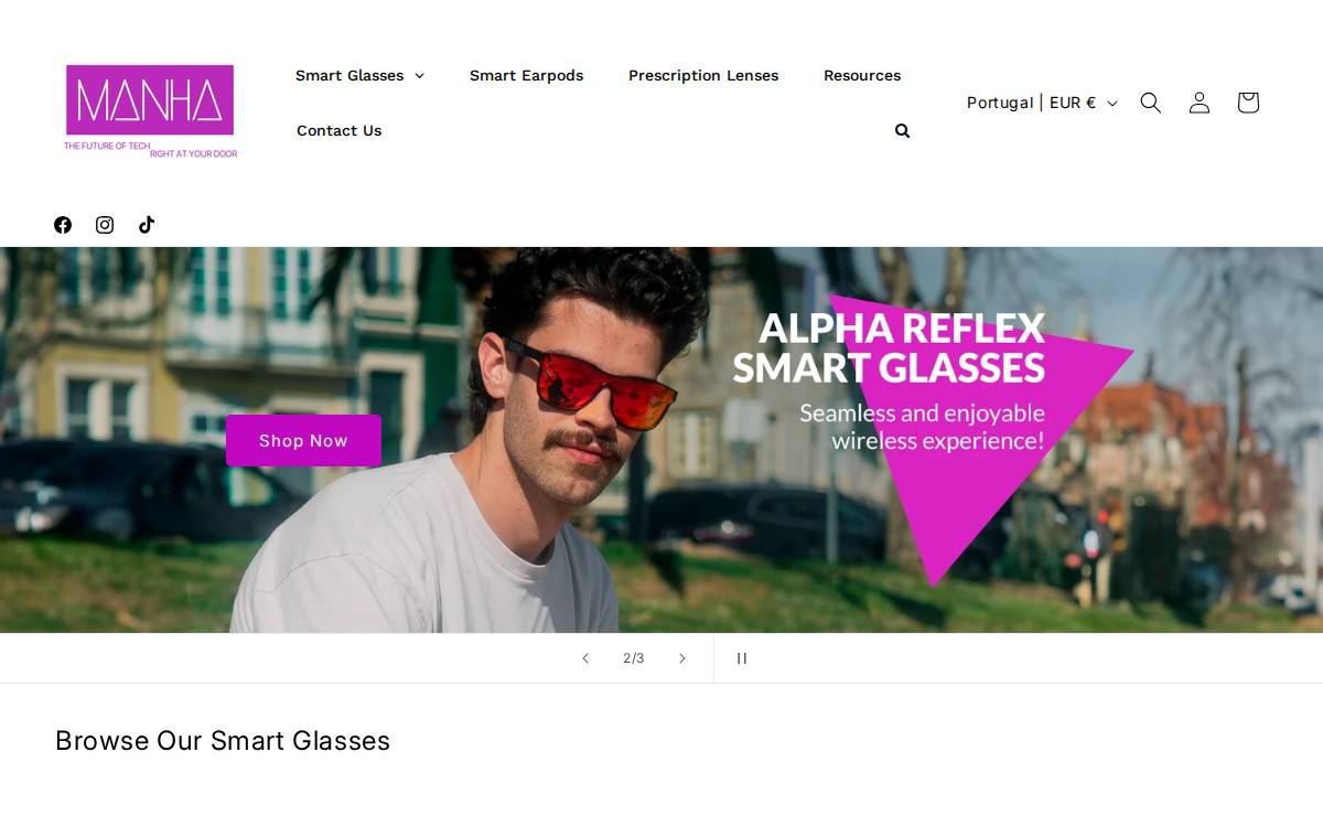 Themanha website preview